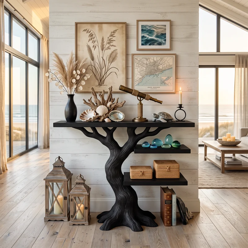 Contemporary Woodland Branch Console Table For Halloween Decor SILDTTNCS157