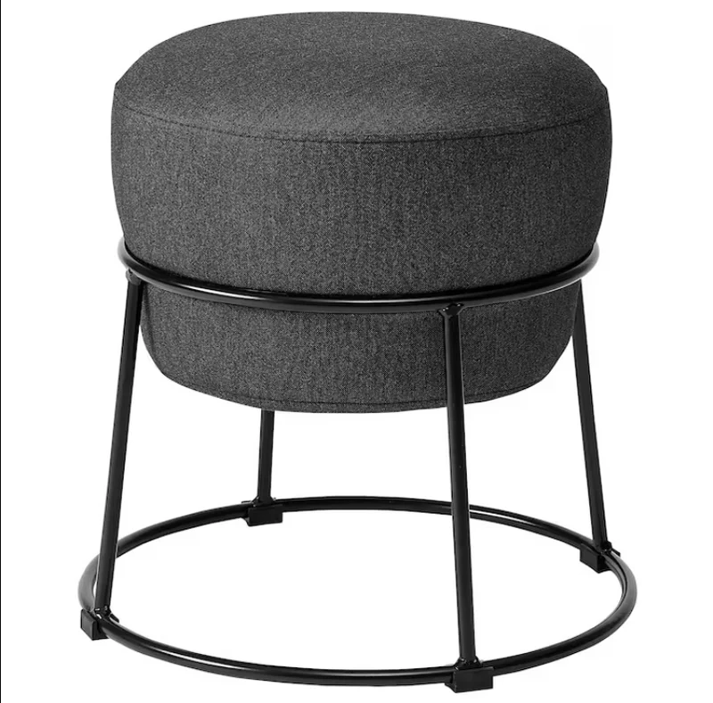 EMMISLOV Pouffe, Vissle dark grey