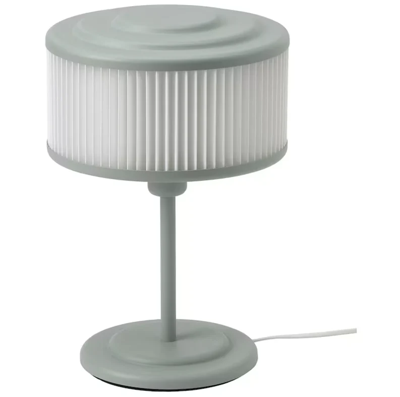 REMTANG Table lamp, grey-green, 37 cm