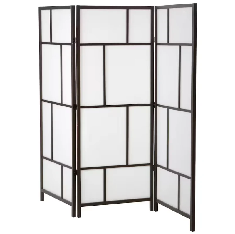 RISÖR Room Divider, White/Black, 216x185 cm