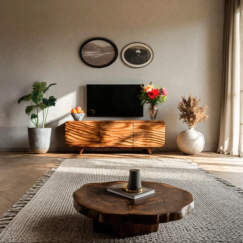 Mid Century Inspired TV Cabinet For Living RTTHTTTVC046