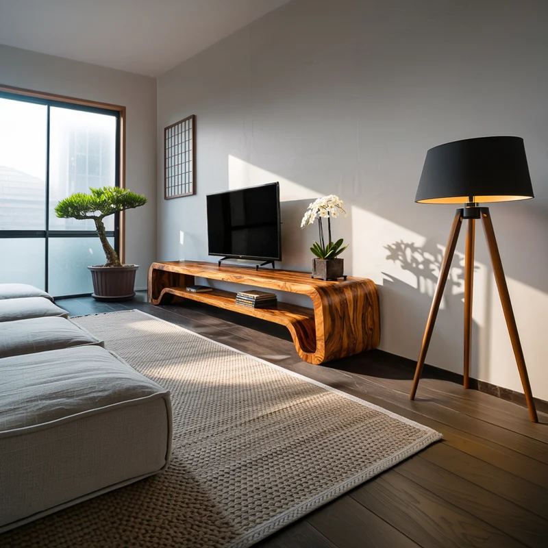 Modern Sculptural Wooden TV Cabinet For Living Room RTTHTTTVC068