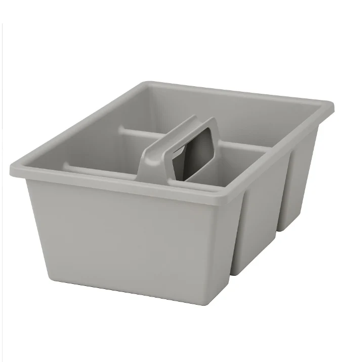 FANGGRODA Compartmentalized organizer, gray,35x24x14 cm