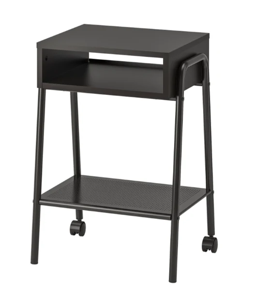 SETSKOG Nightstand, black, 45x35 cm