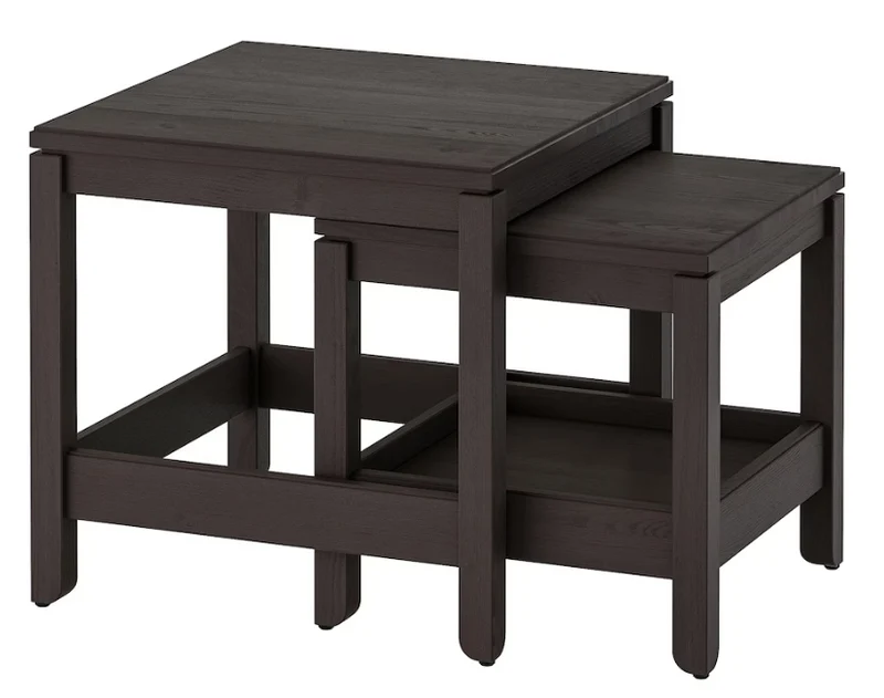 HAVSTA Nesting tables, set of 2, dark brown