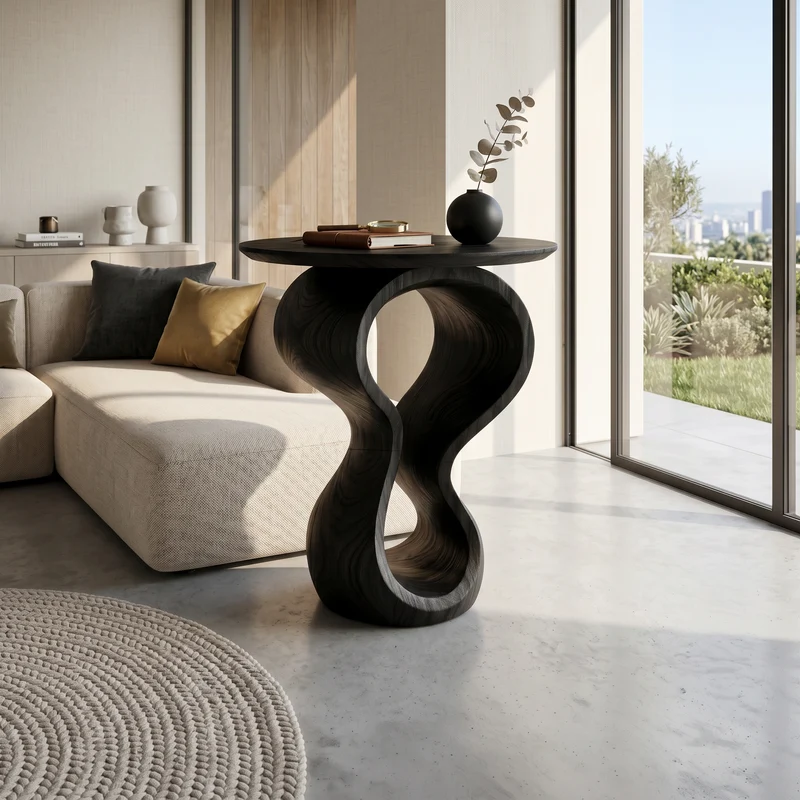 Organic Twisted End Table Villa Living Room SILDTTRSTA040