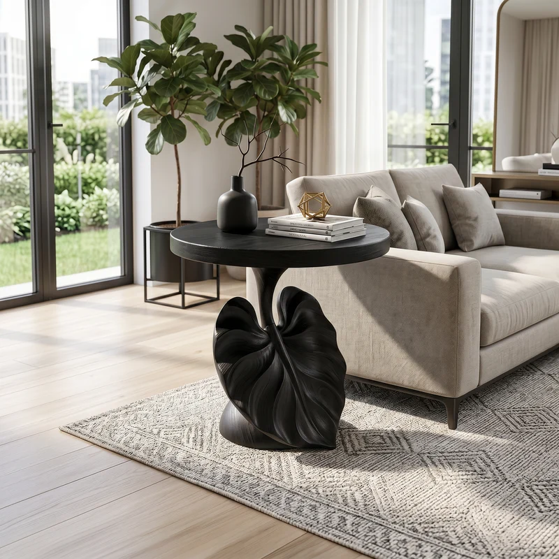 Mediterranean Sculptural Accent Table Courtyard Patio SILDTTRSTA039
