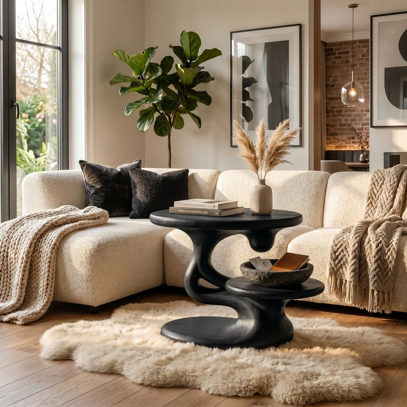 Contemporary Floating Side Table Mountain Retreat SILDTTRSTA028