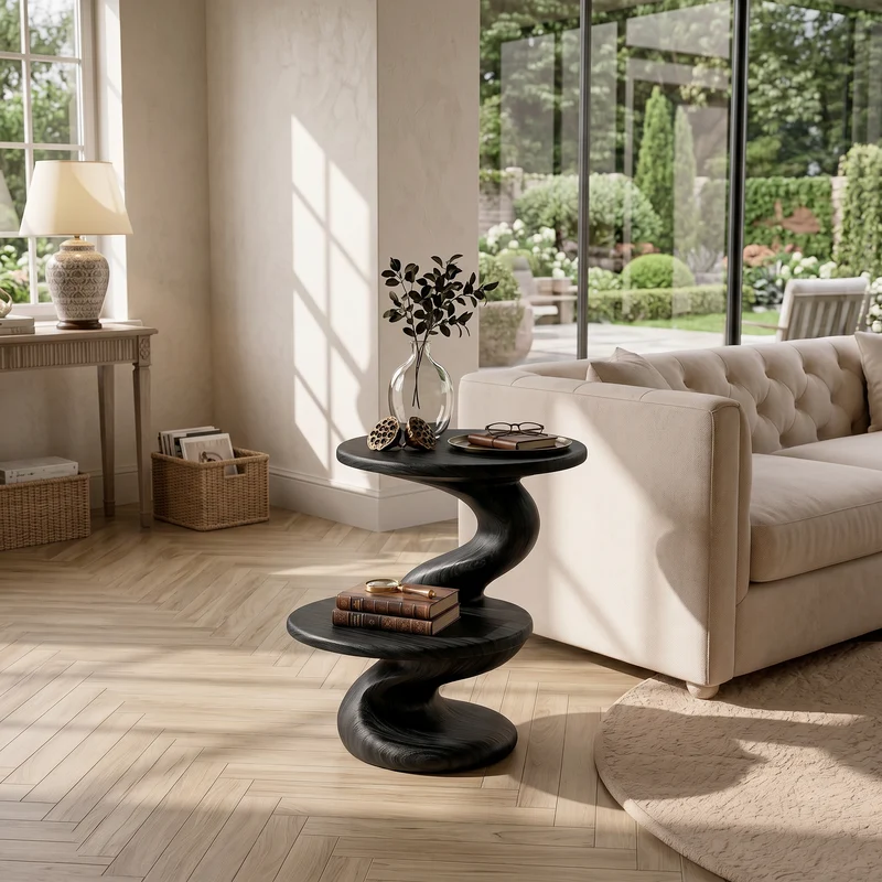 Contemporary Two Tier Side Table Modern Lounge SILDTTRSTA017