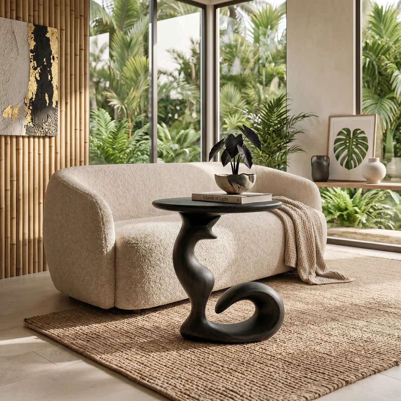Organic Sculptural Side Table Luxury Living Room SILDTTRSTA016