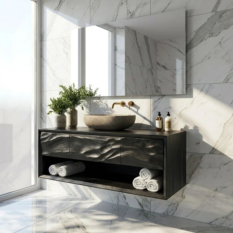 Modern Wooden Bathroom Vanity For Bathroom Storage RTTHHNBRV021