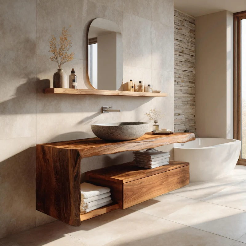 Modern Floating Bathroom Vanity For Spa RTTHHNBRV007