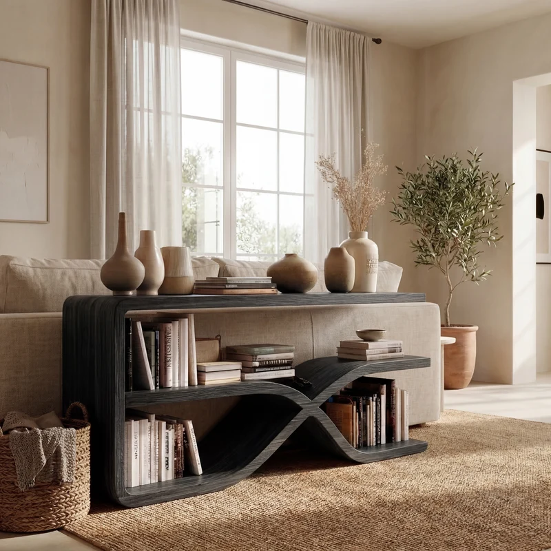 Modern Wooden Console Table For Living Room RTTHHNCS001
