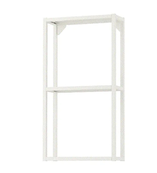 ENHET Wall frame shelves, white, 40x15x75 cm
