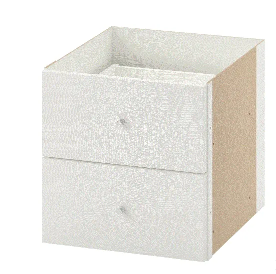 KALLAX Insert w 2 drawers, white, 33x33 cm