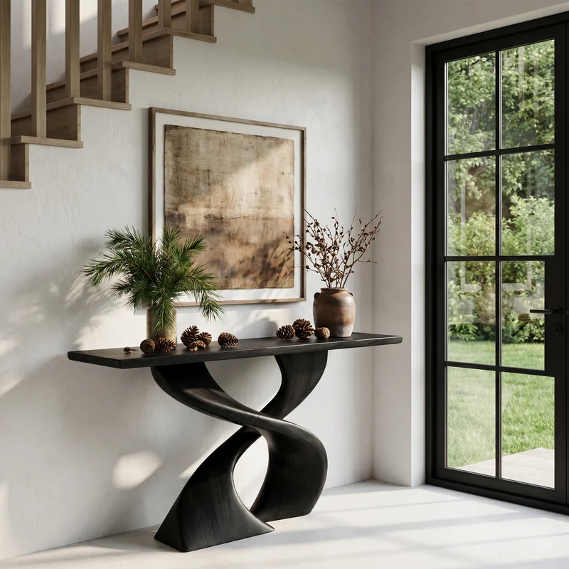 Sculptural Console Table With Twisted Tree Inspired Design For Hallway SINLHACS657