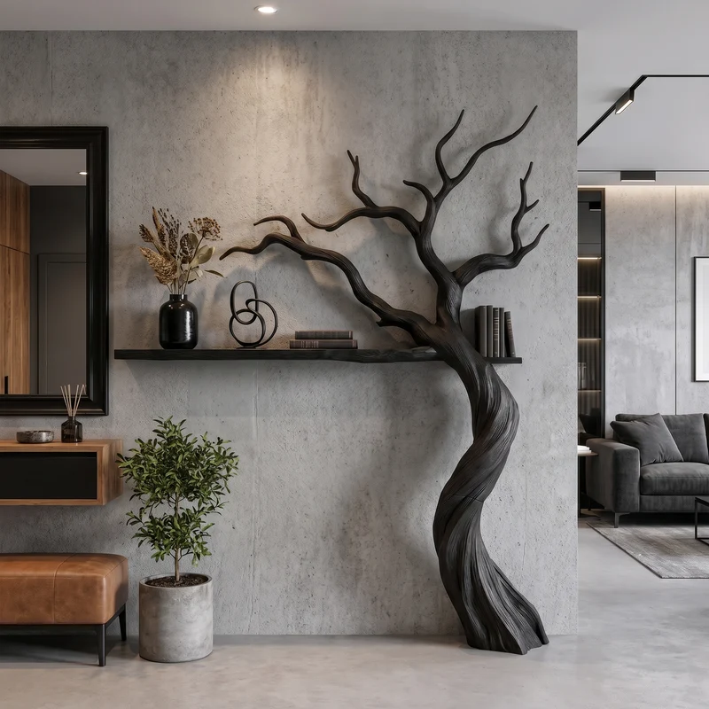 Modern Tree Bookshelf With Artistic Branch Form For Living Room SINLKITB756