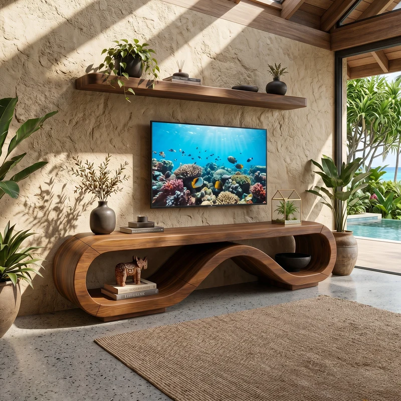Organic Modern Media Cabinet Artisan Craftsmanship SILDTTRTVC110