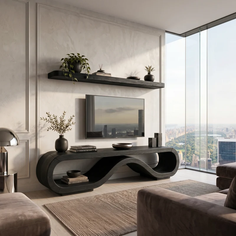 Organic Modern Media Cabinet Artisan Craftsmanship SILDTTRTVC110
