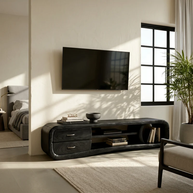 Luxury Media Console Contemporary Living Space SILDTTRTVC106
