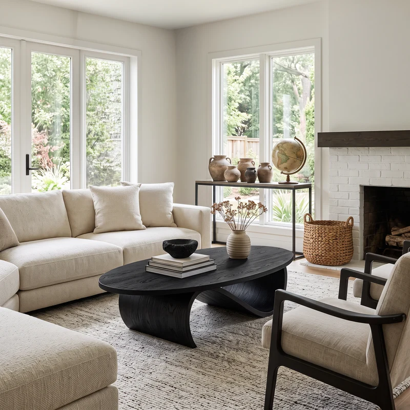 Minimalist Coffee Table Unique Base Design For Living Room RTTHTTCF021