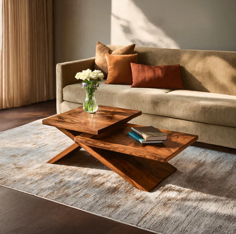 Rustic Coffee Table With Stylish Look For Living RTTHTTCF005