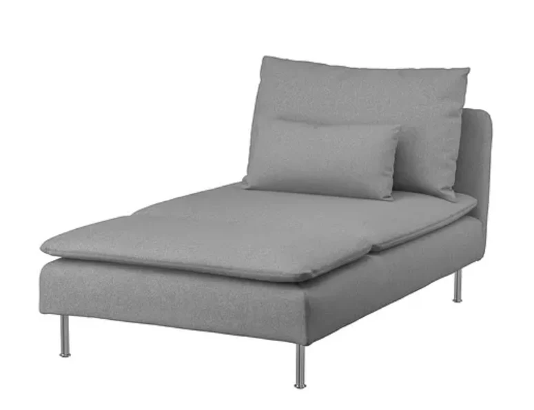 SODERHAMN Chaise longue, dark grey