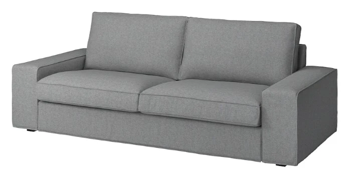 KIVIK 3-seat sofa frame / KIVIK Sofa cover, beige-gray