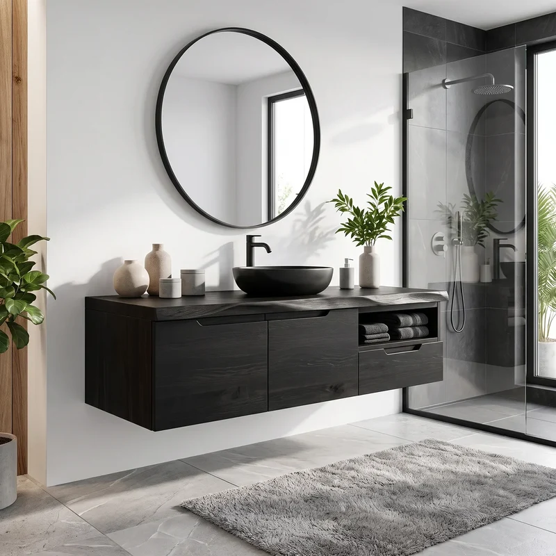Luxury Wood Bathroom Vanity Coastal Beach House SILDTTRBRV201