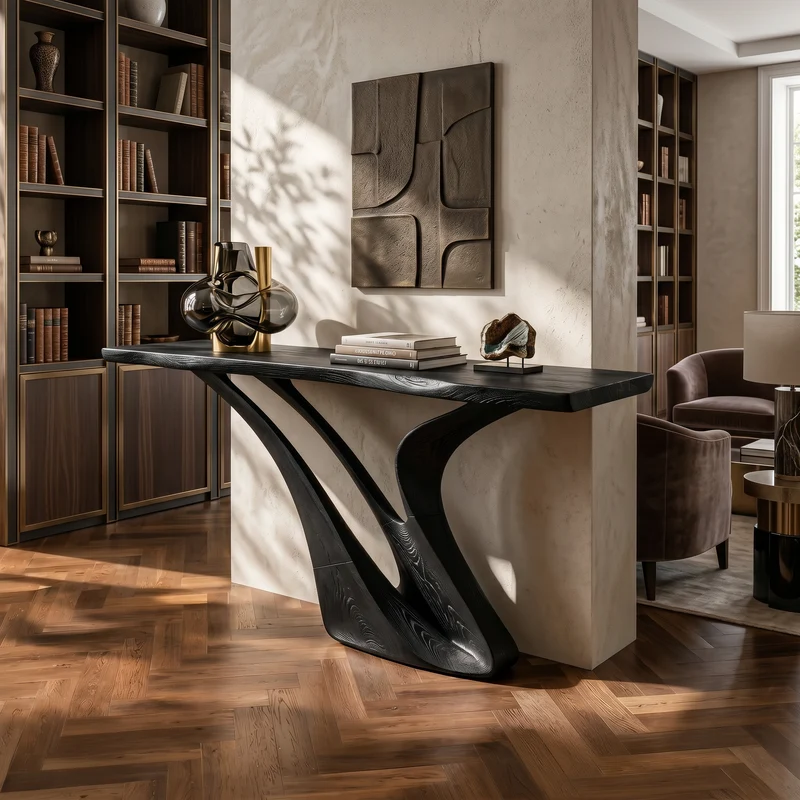 Organic Wing Base Console Table Modern Entryway SILDTTRCS080