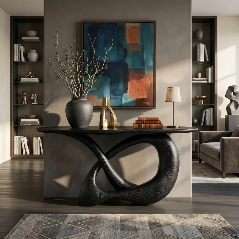 Modern Infinity Console Table Designer Interior SILDTTRCS078