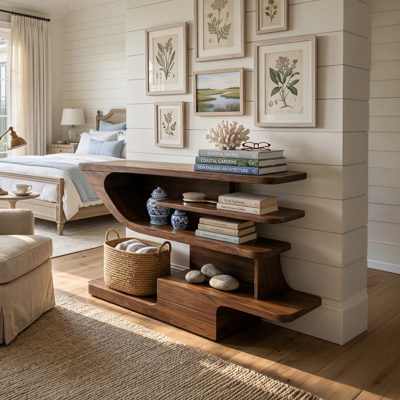 Modern Open Shelf Console Table Luxury Living Room SILDTTRCS073