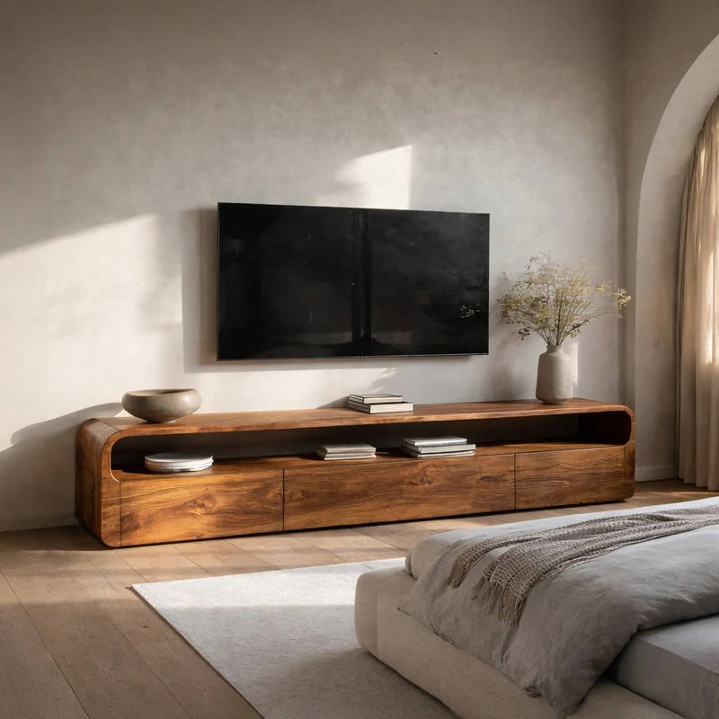 Modern Organic TV Console For Living Room RTTHHNTVC071