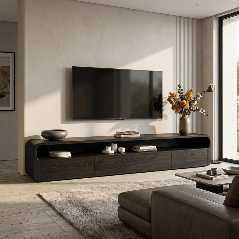 Modern Organic TV Console For Living Room RTTHHNTVC071