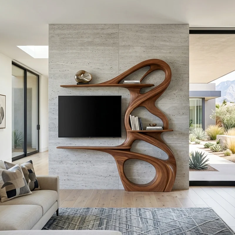 Minimalist TV Shelf Floating For Home Interior SITHHNTVC047