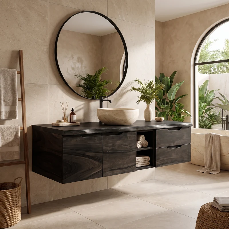 Organic Modern Washstand Contemporary Bathroom Interior SILDTTRBRV200