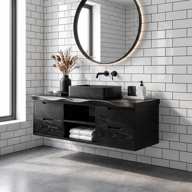 Transitional Bathroom Vanity Classic Luxury Suite SILDTTRBRV198