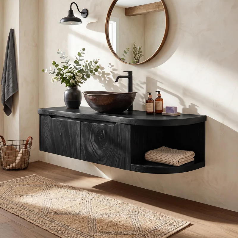 Mediterranean Contemporary Vanity Cabinet Coastal Villa SILDTTRBRV189