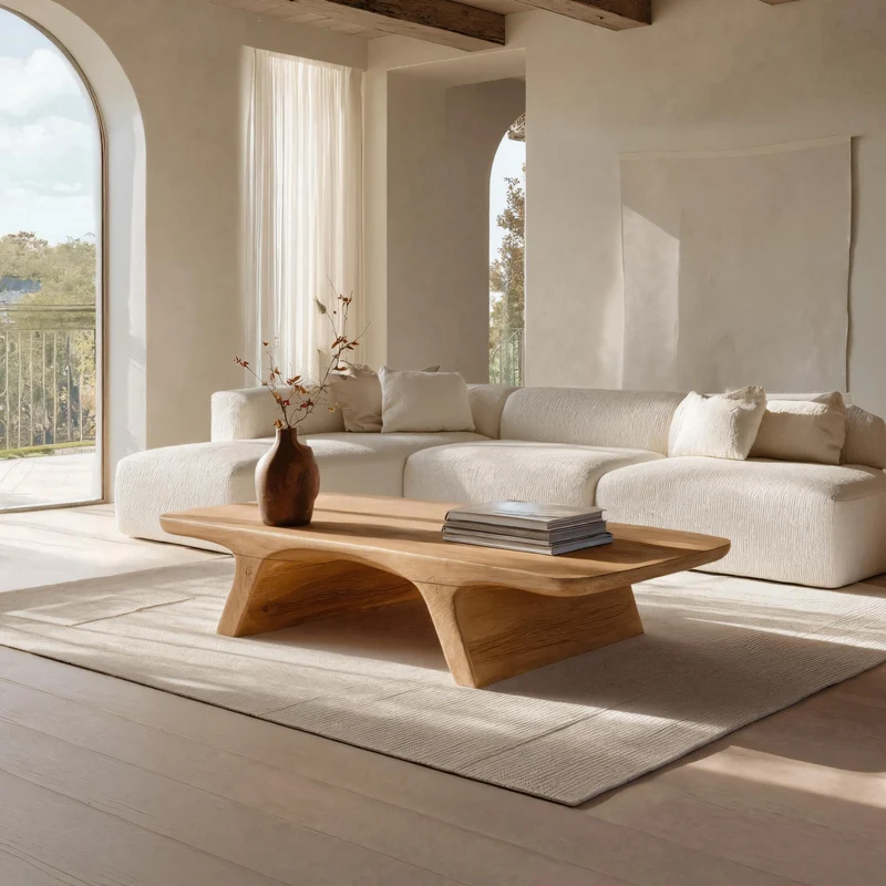 Organic Sculptural Coffee Table For Living Room RTTHHNCF063
