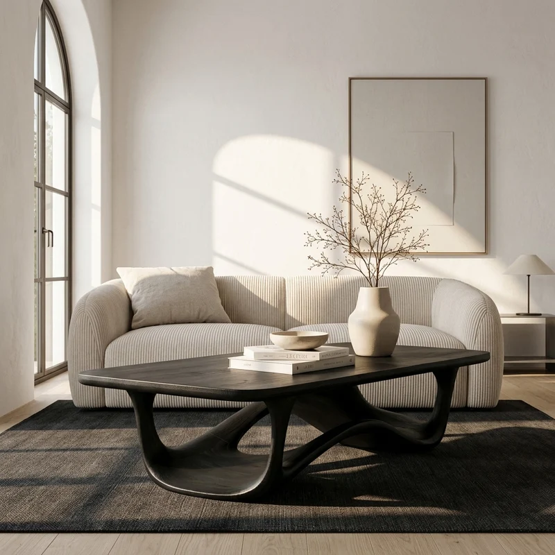 Contemporary Sculptural Coffee Table For Living Room RTTHHNCF062