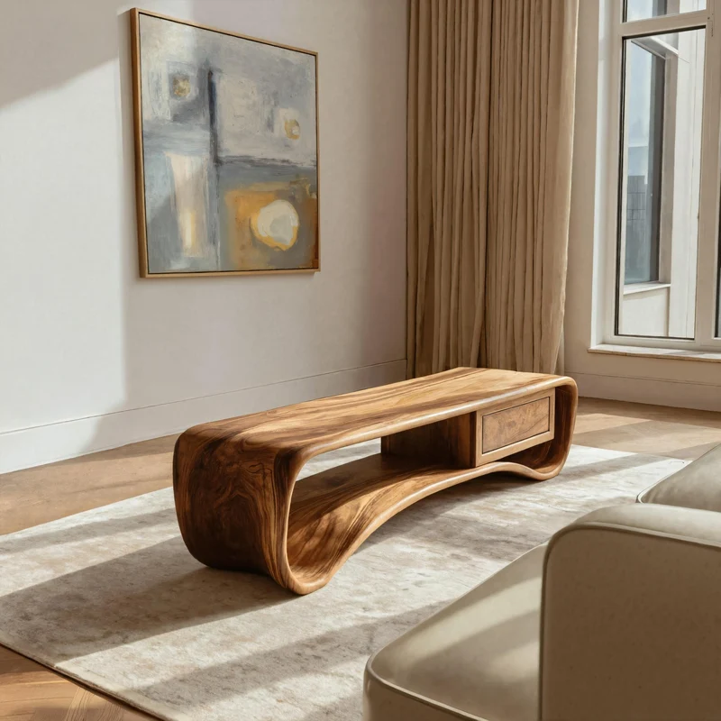 Handcrafted Coffee Table Compact Design For Living Room SITHHNCF032
