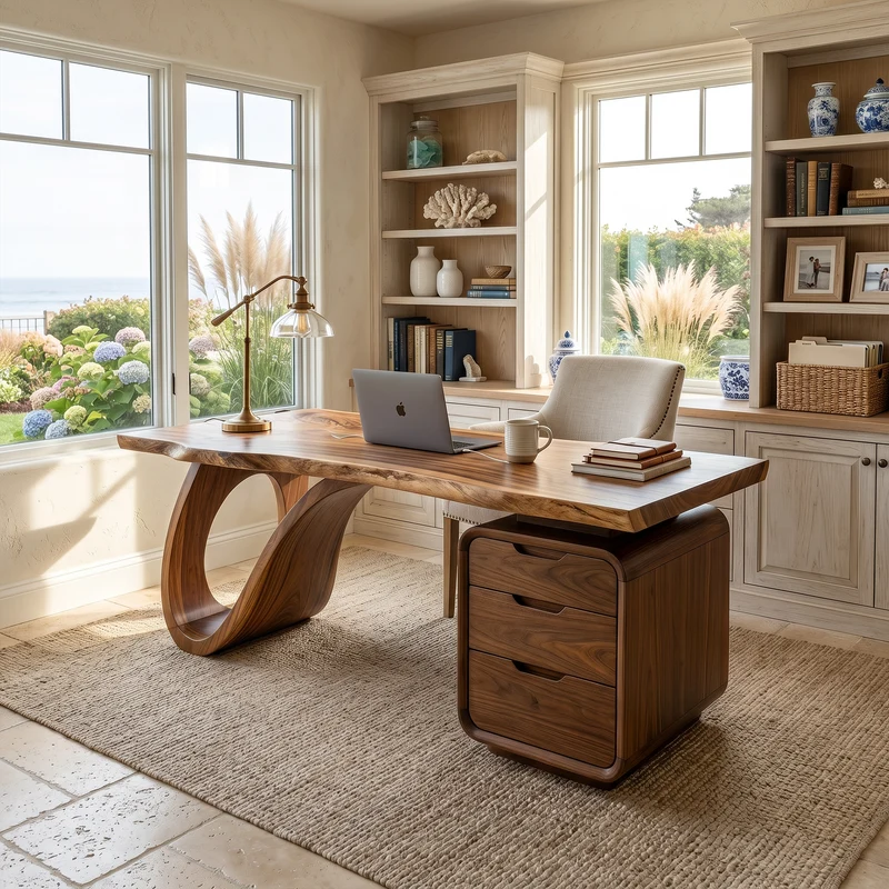 Modern Corner Executive Desk Coastal Home SILDTTRDE039