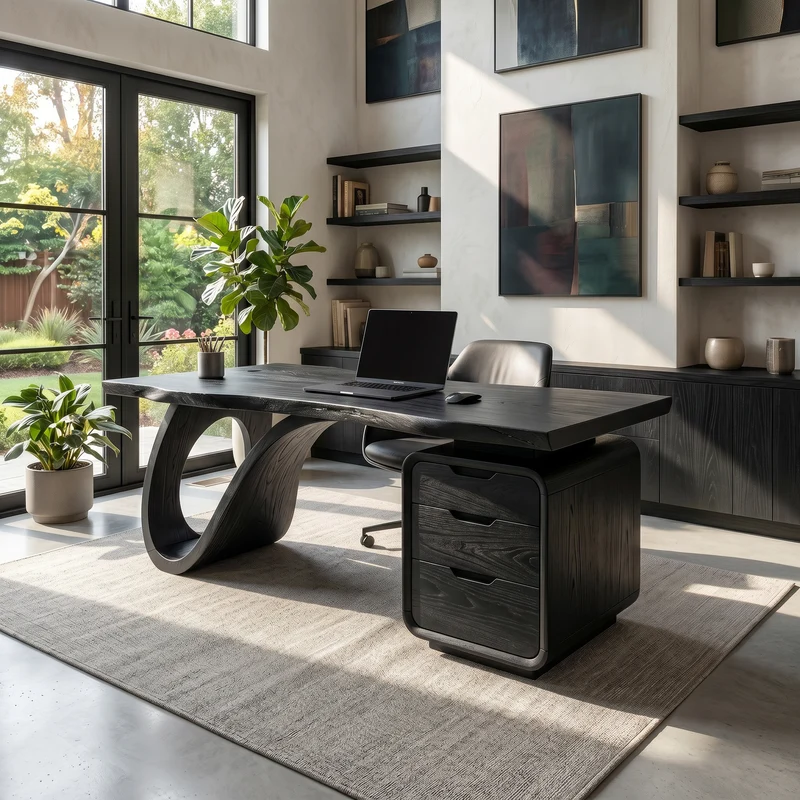 Modern Corner Executive Desk Coastal Home SILDTTRDE039