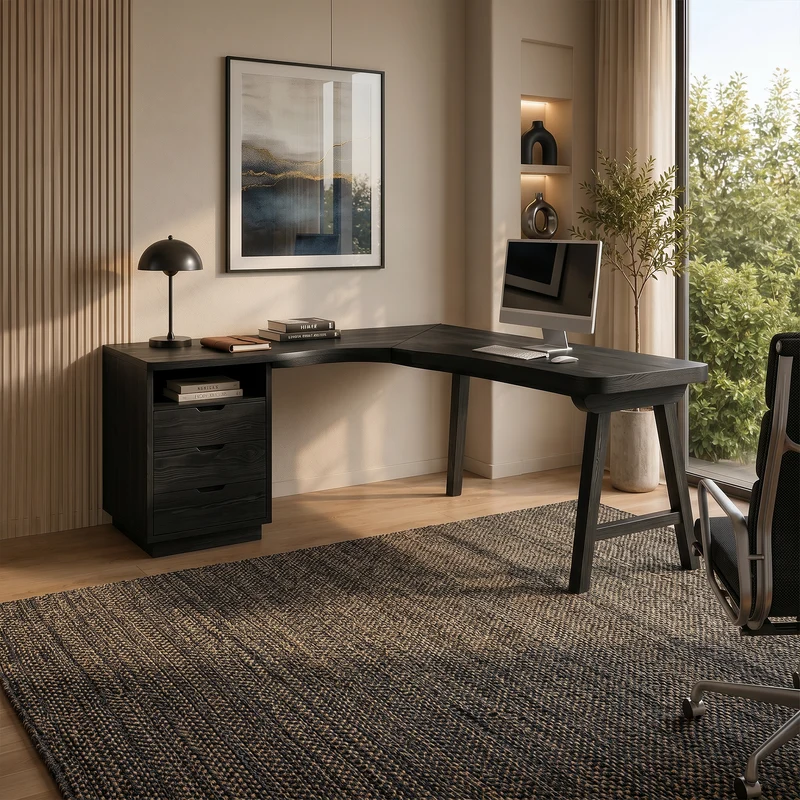 Organic Executive Desk Bedroom Workspace SILDTTRDE038