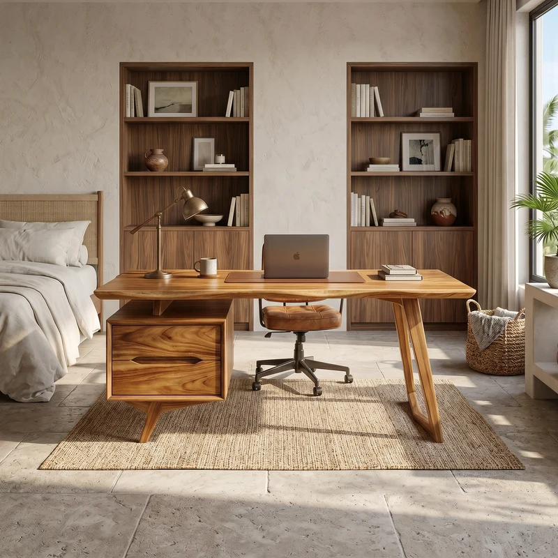 Contemporary Dual Pedestal Executive Desk Luxury Office SILDTTRDE037