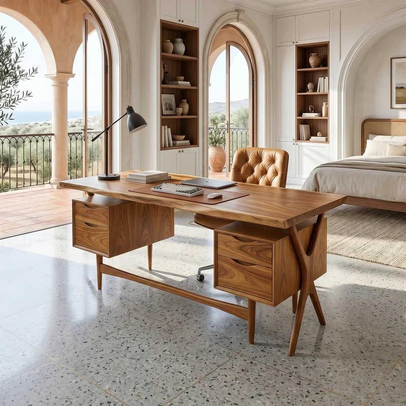 Organic Corner Executive Desk Home Office SILDTTRDE035