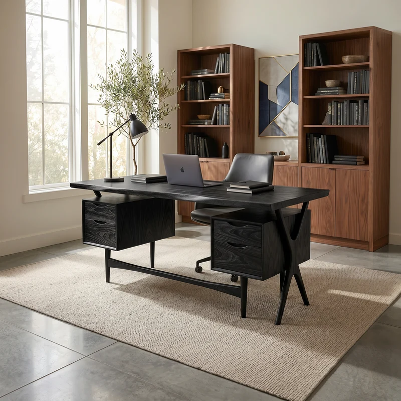Organic Corner Executive Desk Home Office SILDTTRDE035