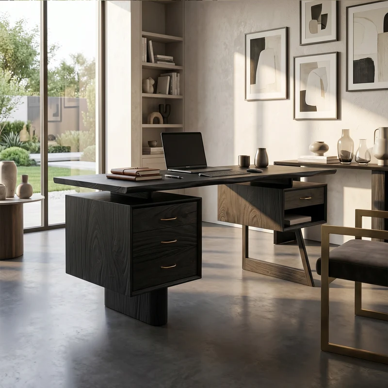 Minimalist Executive Desk Home Workspace SILDTTRDE033