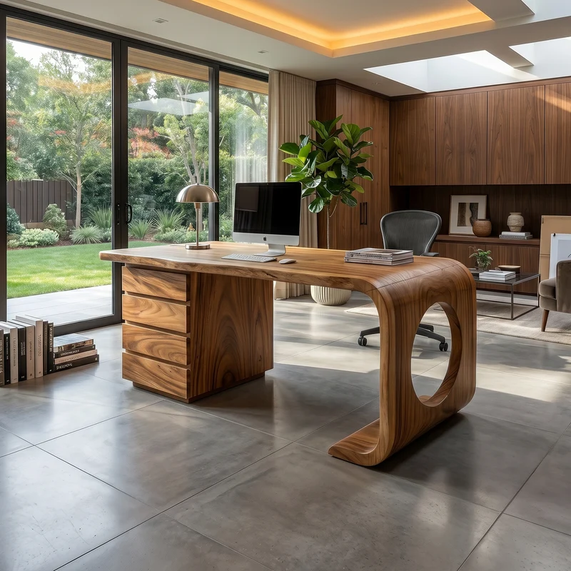 Contemporary Executive Desk Garden Office SILDTTRDE029