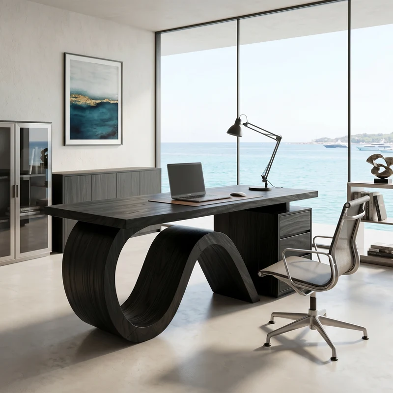 Organic Live Edge Executive Desk City Office SILDTTRDE027